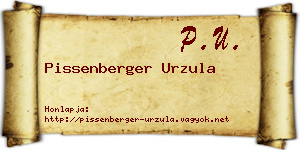 Pissenberger Urzula névjegykártya